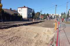 Kozienice DK48 km ok. 129+350_18.10.2024_Prace nad stabilizacją
