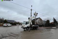 Kozienice DK48 km około 129+800_16.01.2025_Prace związane z oświetleniem